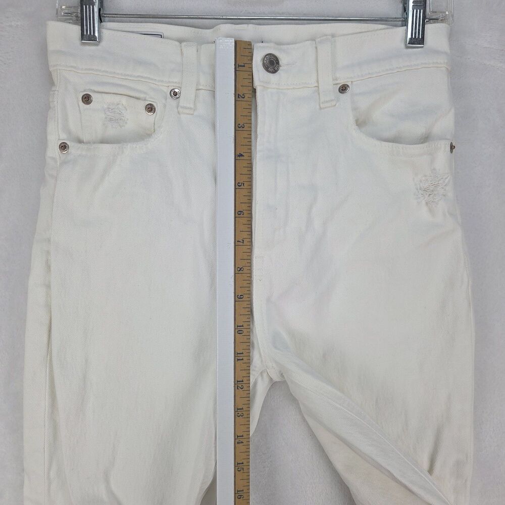 Gap Cheeky Straight Sky High White Jeans Womens Size 26 Regular - Picture 4 of 13